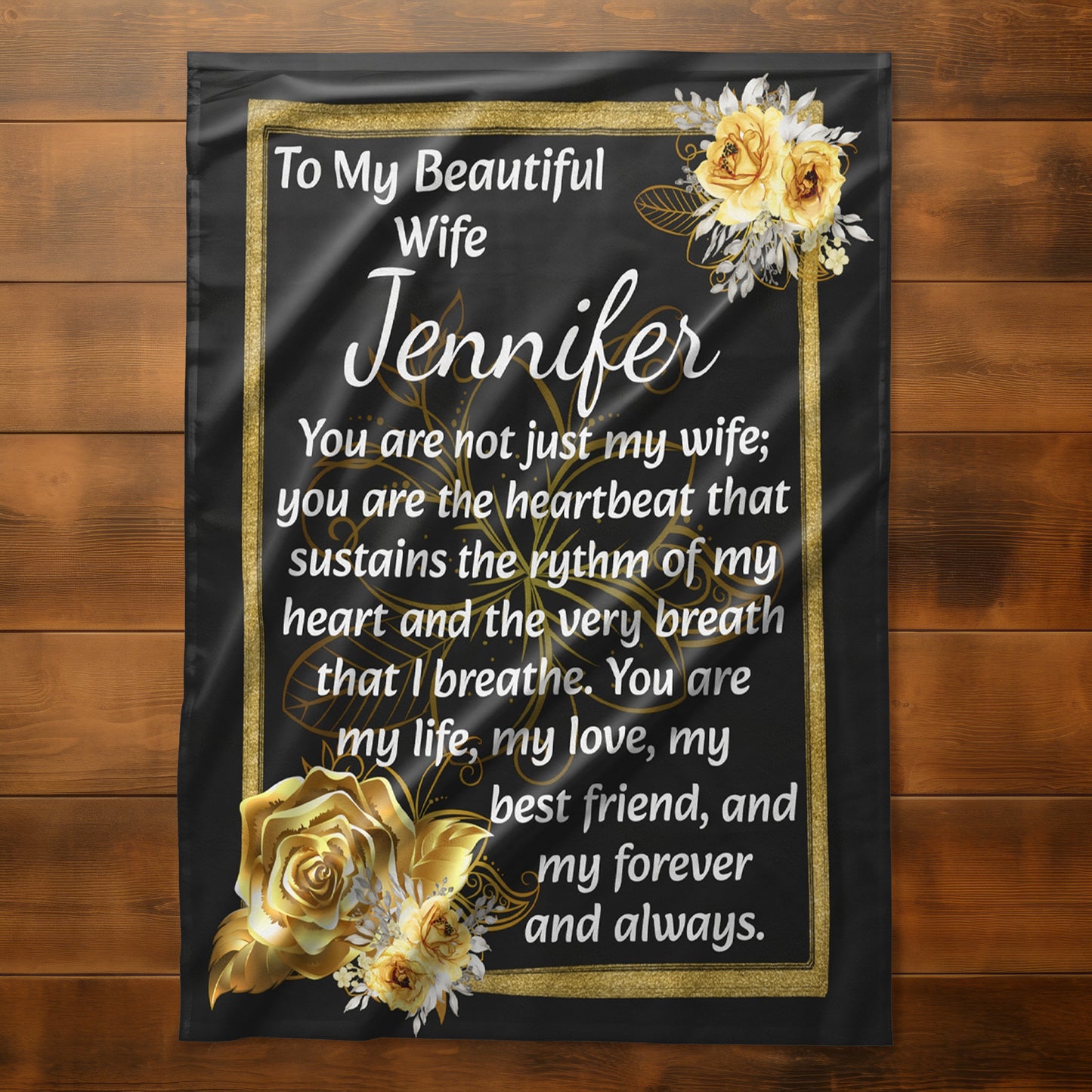 Personalized lightweight blanket for wife, anniversary gift for wife, throw blanket for wife, gift for wife from husband