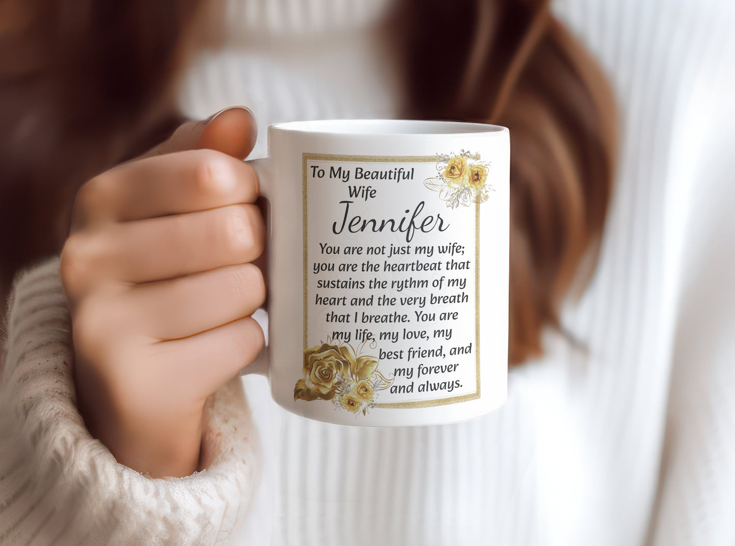 11 oz coffee cup for wife, gift for wife, gift to wife from husband, coffee mug, gift for coffee lover